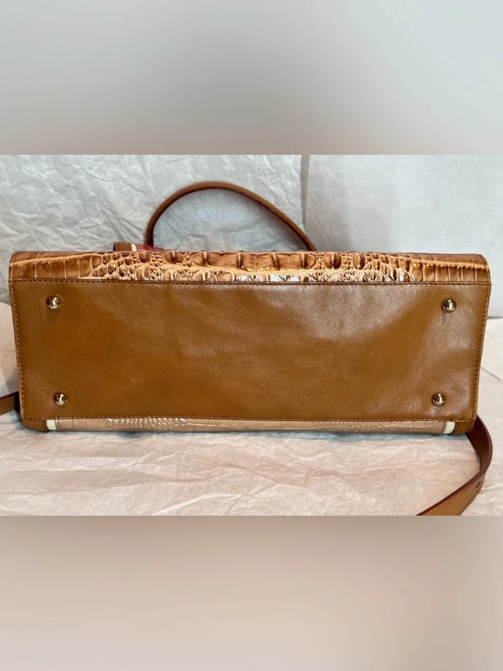 Brahmin Brinley in Sandshell Varadero Leather—Like New!